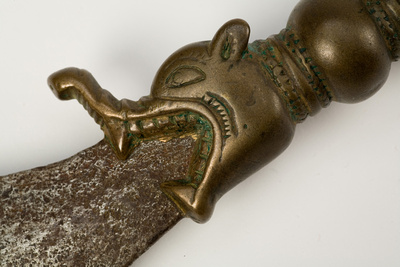 Hooked knife, detail